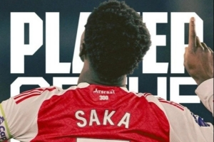 打进制胜球！阿森纳官方：萨卡当选击败布莱顿队内最佳球员