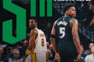 爱德华兹25岁前总得分超越科比 上升至历史第五&仅次于詹杜东瓜