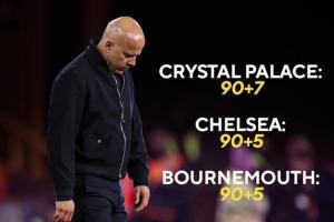 【被绝杀最多纪录】利物浦本赛季英超已5次在90分钟后丢球而失利