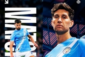 曼城官方晒海报预热对阵诺丁汉森林，斯通斯、鲁本·迪亚斯出镜