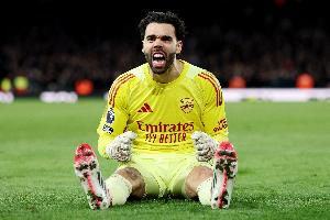 阿森纳本赛季英超30场第14次零封，为球队自05/06赛季同期最多