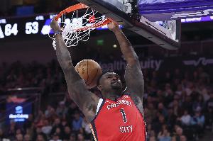 鹈鹕主帅：锡安步伐轻盈有力 他突破遭遇大量身体接触但裁判不吹