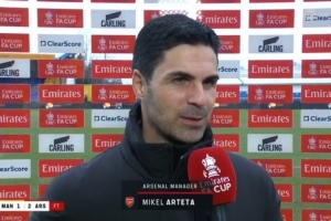 阿尔特塔：浪费机会有点多，但我们首发中有两名16岁的球员