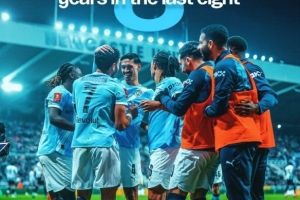 击败纽卡，曼城官方晒海报庆祝：连续8个赛季晋级足总杯8强！