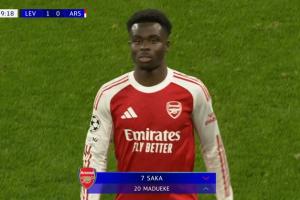 状态糟糕！萨卡本场数据：0球0助0射正，0关键传球