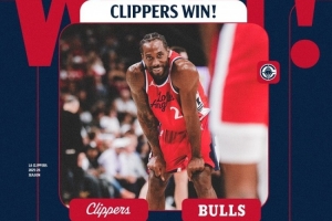 砍下全场最高28分！快船官方晒赢球海报：伦纳德满脸笑容上封面