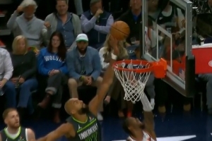 火锅吃到饱！格林先尝试隔扣戈贝尔被帽 随后又被戈贝尔钉板大帽