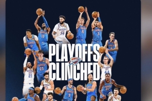 躺进季后赛！杰伦威赛后发海报自嘲：除了在场边加油 我啥也没干