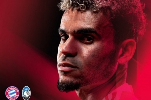 首回合6-1大胜！拜仁发布对阵亚特兰大海报：封面人物迪亚斯