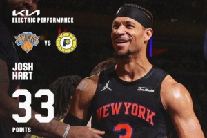 13中12！哈特单场以90%以上命中率砍下30+ 尼克斯队史第四人