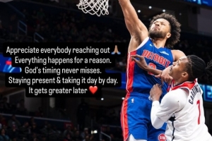 坎宁安致谢：凡事皆有其因由 上帝的安排总是恰到好处 归来会更强