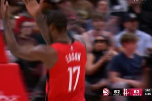 感天谢地！伊森三分领先20分 三月第二个三分！