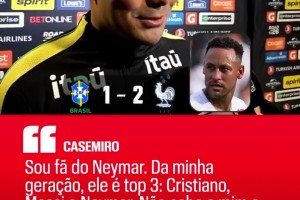 力挺好友！卡塞米罗称只要内马尔状态在线，就是世界最佳之一